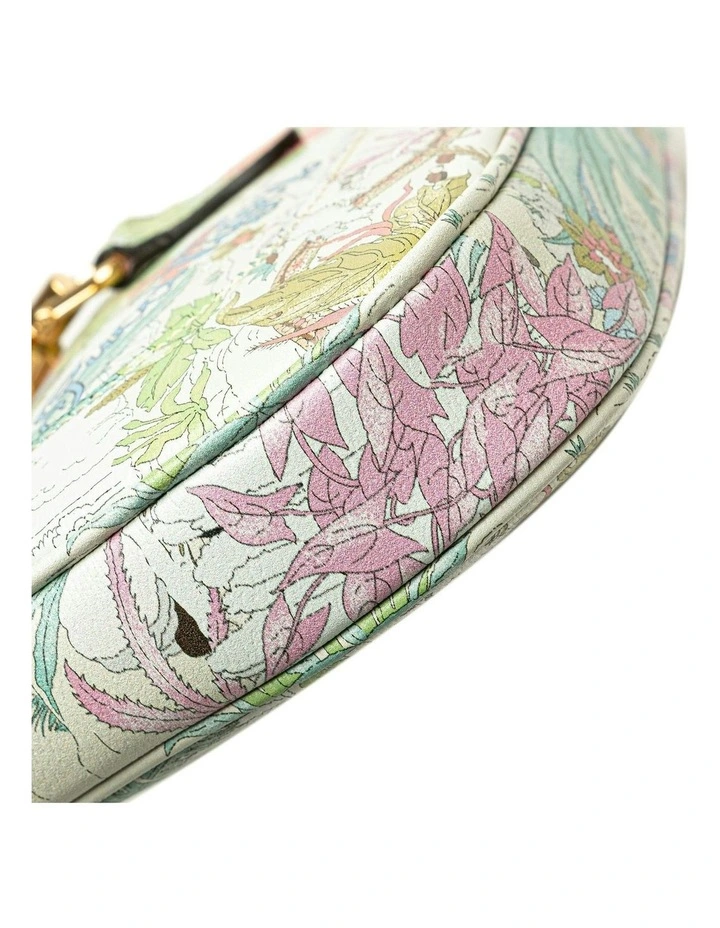 Small Leather Tiger Jackie 1961 Crossbody With Piston-Lock Closure in Multi image 7