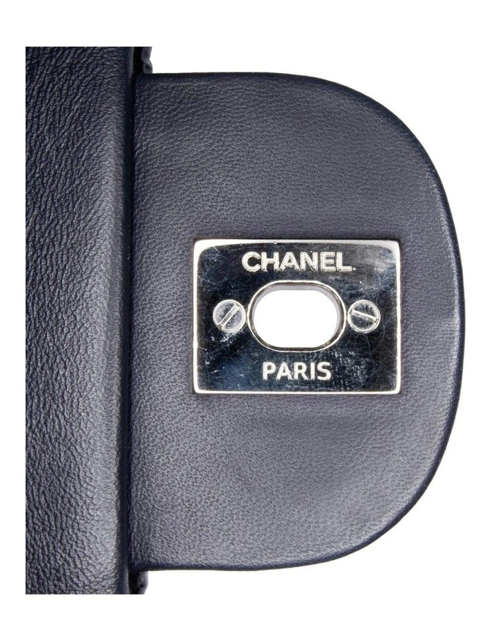 Jumbo Patent Leather Accordion Flap Bag with Chain Strap and Multi-Pocket Interior Pre-Loved image 6