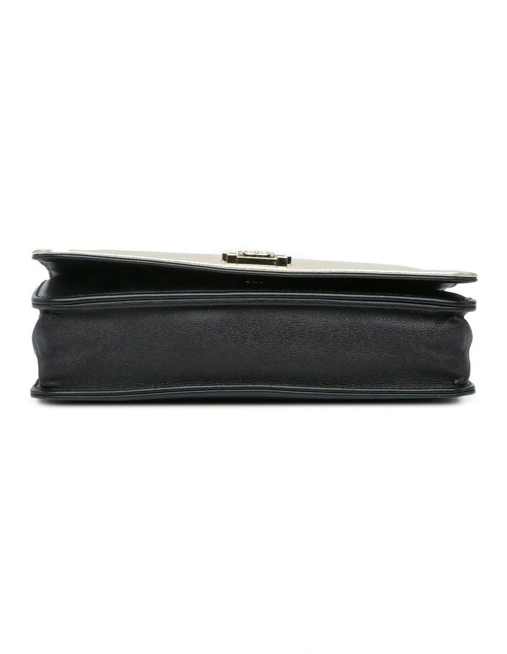 Bicolor Calfskin Leather Wallet On Chain with Chain Link Strap Pre-Loved image 3