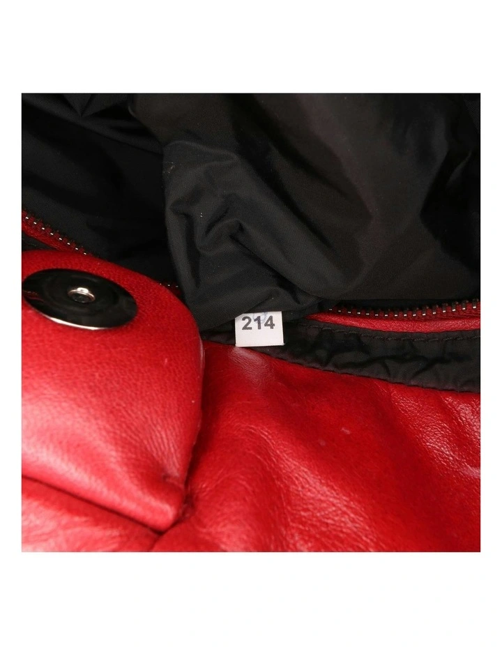 Padded Leather Tote Structured Design Pre-Loved image 6