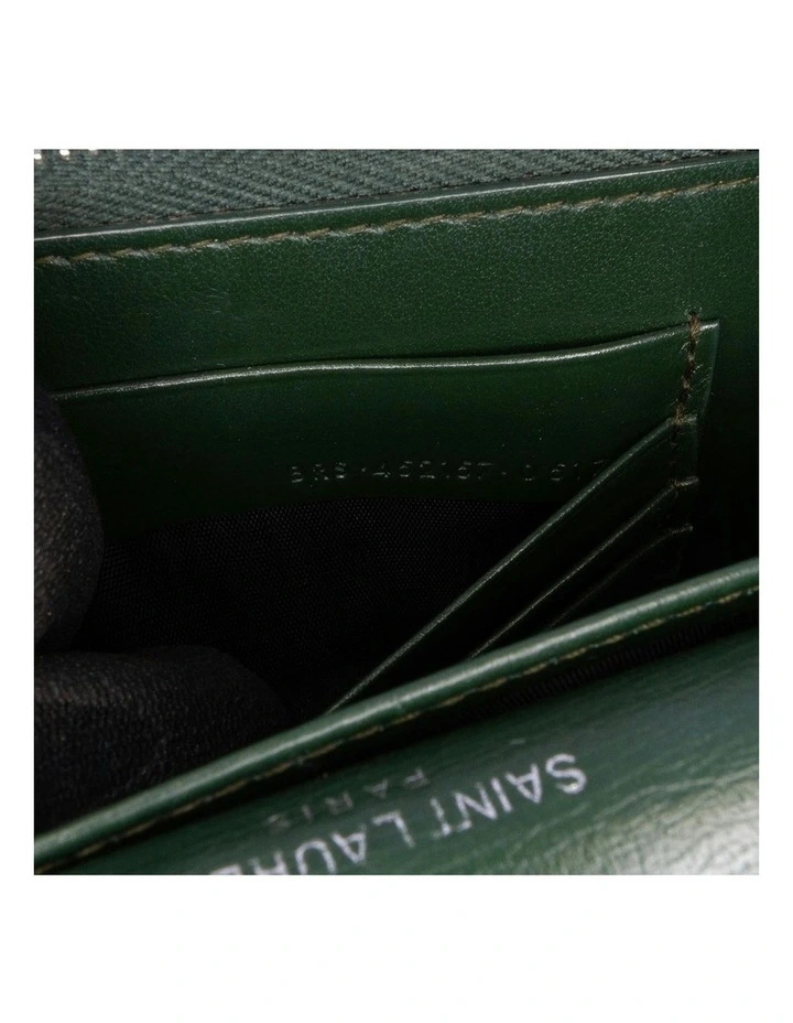 Leather Monogram Chain Wallet with Shoulder Strap Pre-Loved image 5