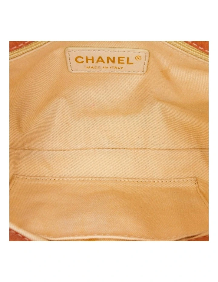 Quilted Leather Shoulder Bag with Chain Straps and Turn Lock Closure Pre-Loved image 6