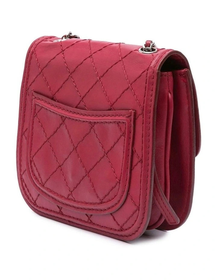 Mini Stitched Calfskin Flap Bag with Chain Strap and CC Turn Lock Closure Pre-Loved image 2