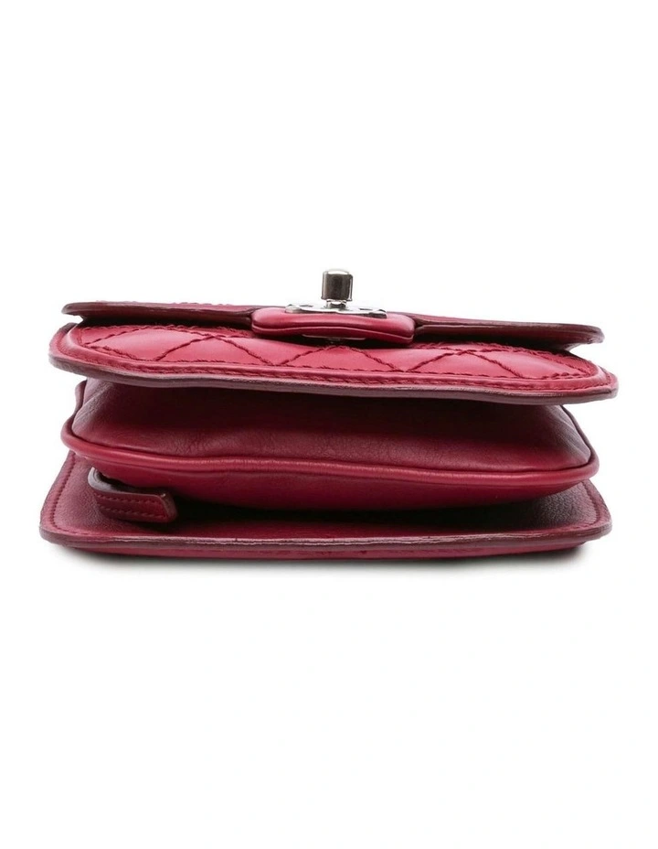 Mini Stitched Calfskin Flap Bag with Chain Strap and CC Turn Lock Closure Pre-Loved image 3
