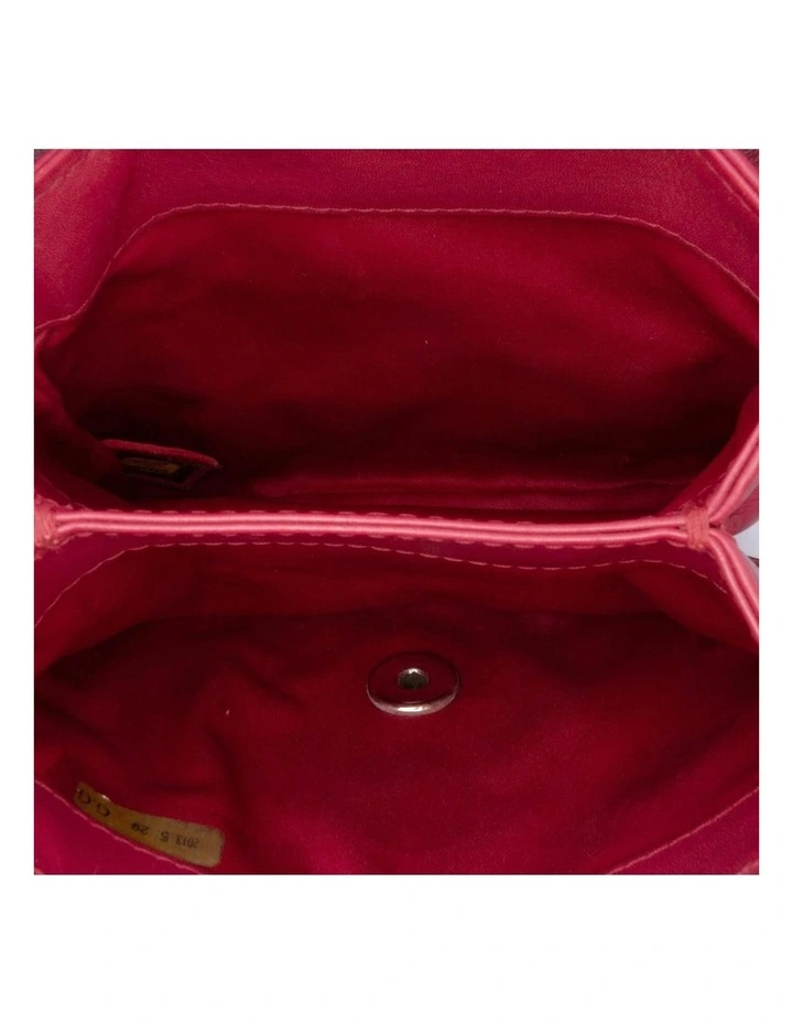 Mini Stitched Calfskin Flap Bag with Chain Strap and CC Turn Lock Closure Pre-Loved image 4