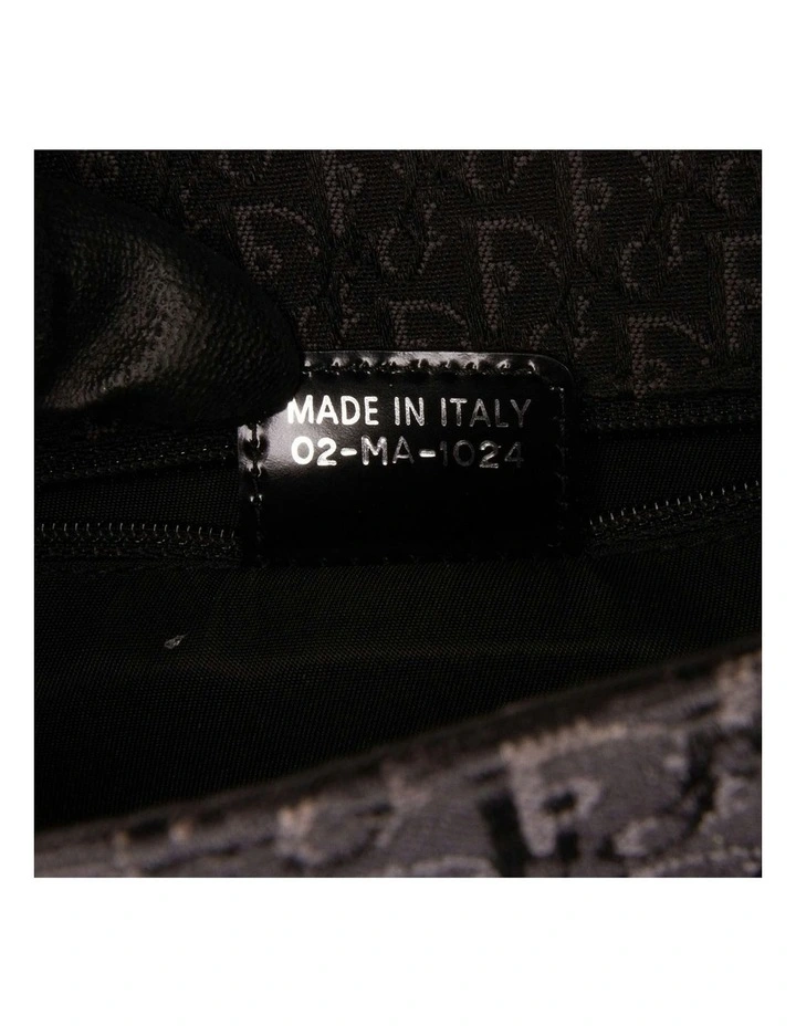 Leather Brogue Spectator Bag with Woven Strap Pre-Loved image 5