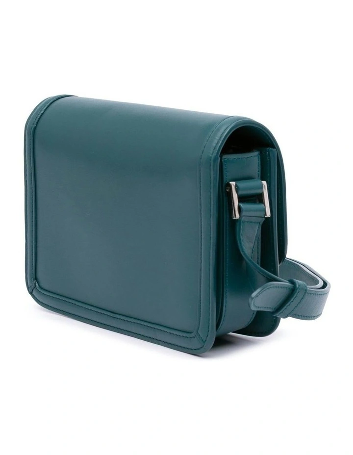 Small Leather Satchel with Adjustable Strap and Interior Slip Pockets Pre-Loved image 2
