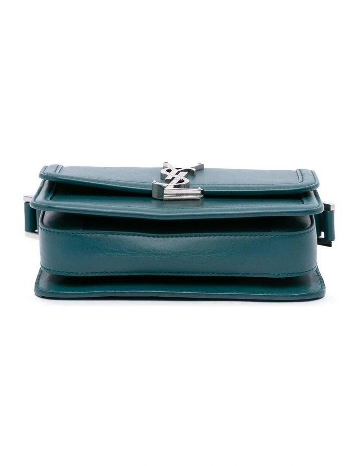 Small Leather Satchel with Adjustable Strap and Interior Slip Pockets Pre-Loved image 3
