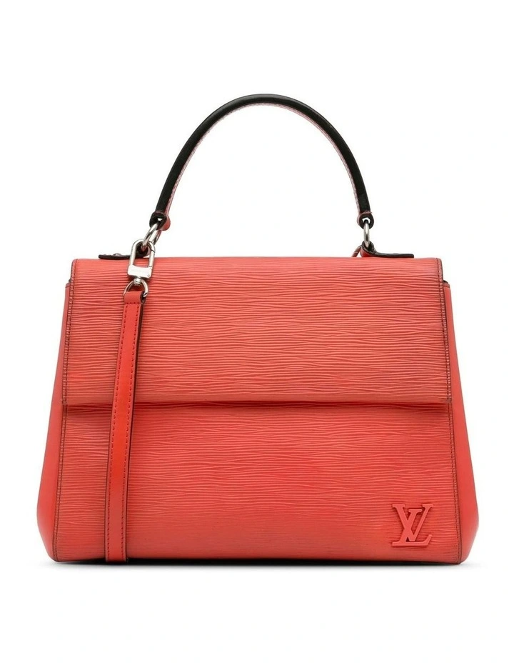 Structured Leather Top Handle Bag with Shoulder Strap Pre-Loved image 1