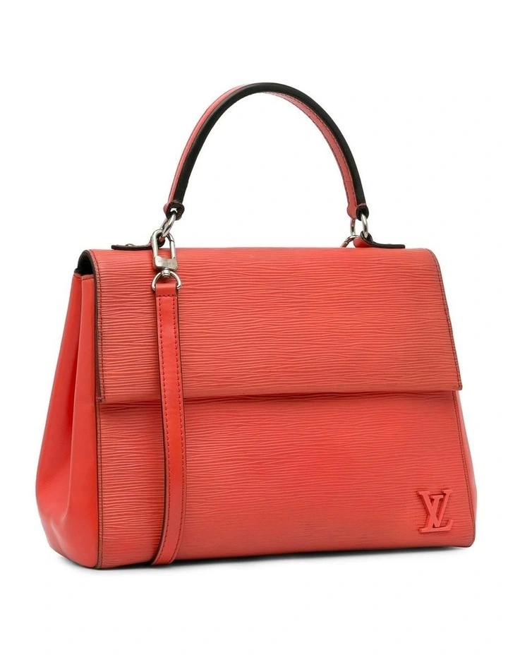 Structured Leather Top Handle Bag with Shoulder Strap Pre-Loved image 2