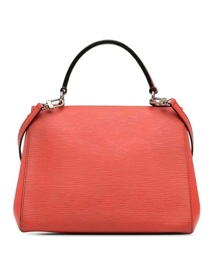 Structured Leather Top Handle Bag with Shoulder Strap Pre-Loved image 3