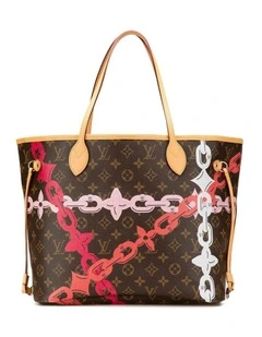 Monogram Canvas Tote with Vachetta Leather Straps and Zip Pocket Pre-Loved