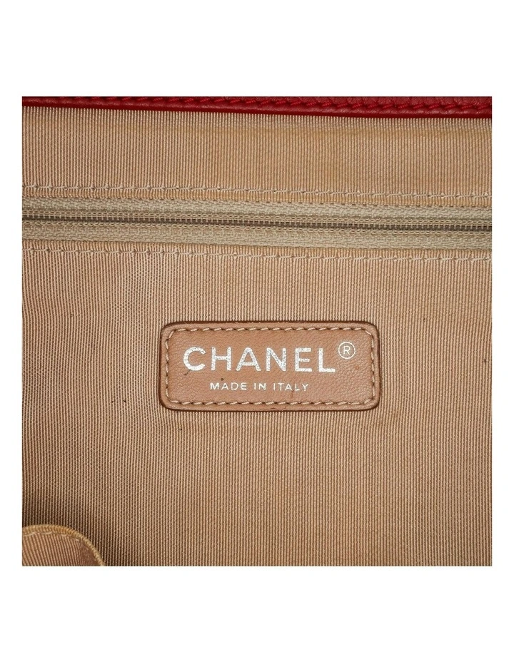 Quilted Leather Expandable Zip Around Tote with Chain Straps Pre-Loved image 5