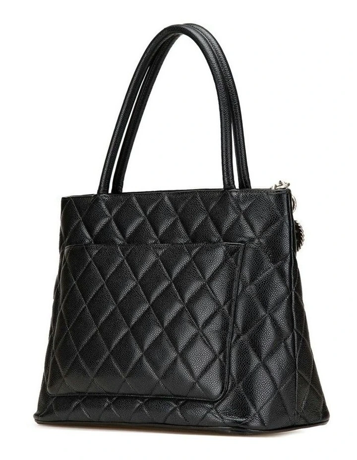 Quilted Leather Medallion Tote with Zip Closure Pre-Loved image 2