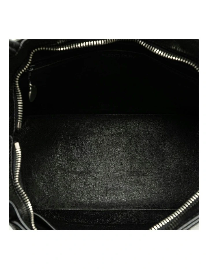 Quilted Leather Medallion Tote with Zip Closure Pre-Loved image 4