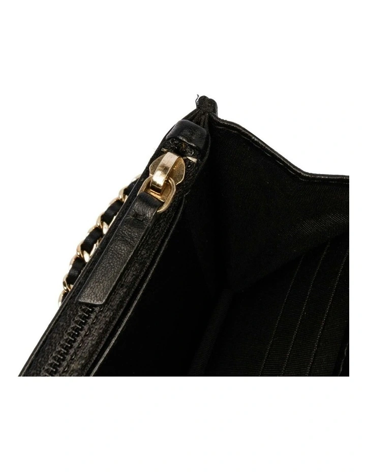Quilted Lambskin Wallet On Chain with Woven Strap Pre-Loved image 6