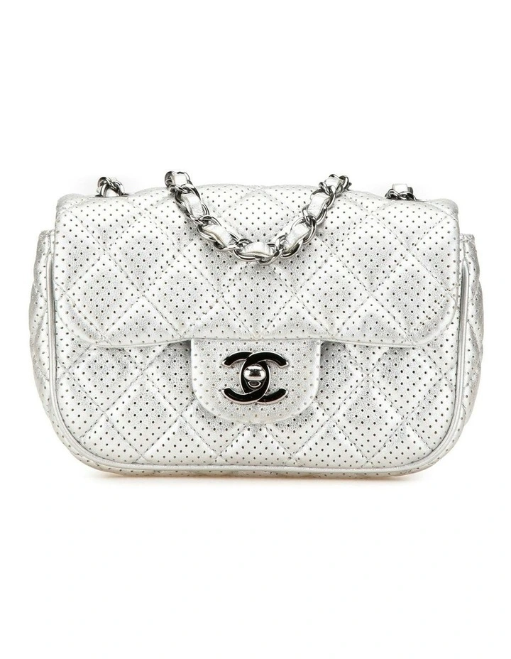 Mini Perforated Lambskin Crossbody Bag with Chain Strap and CC Turn-Lock Closure Pre-Loved image 1