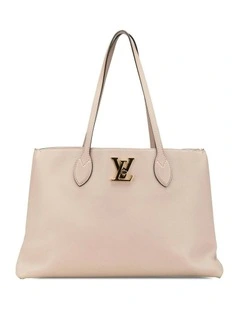 Lockme Shopper Tote Bag with Twist Lock and Interior Compartments Pre-Loved