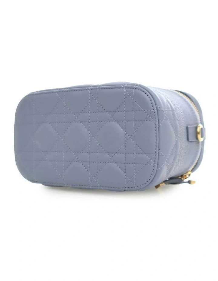 Quilted Lambskin Vanity Case with Top Handle and Detachable Strap Pre-Loved image 5