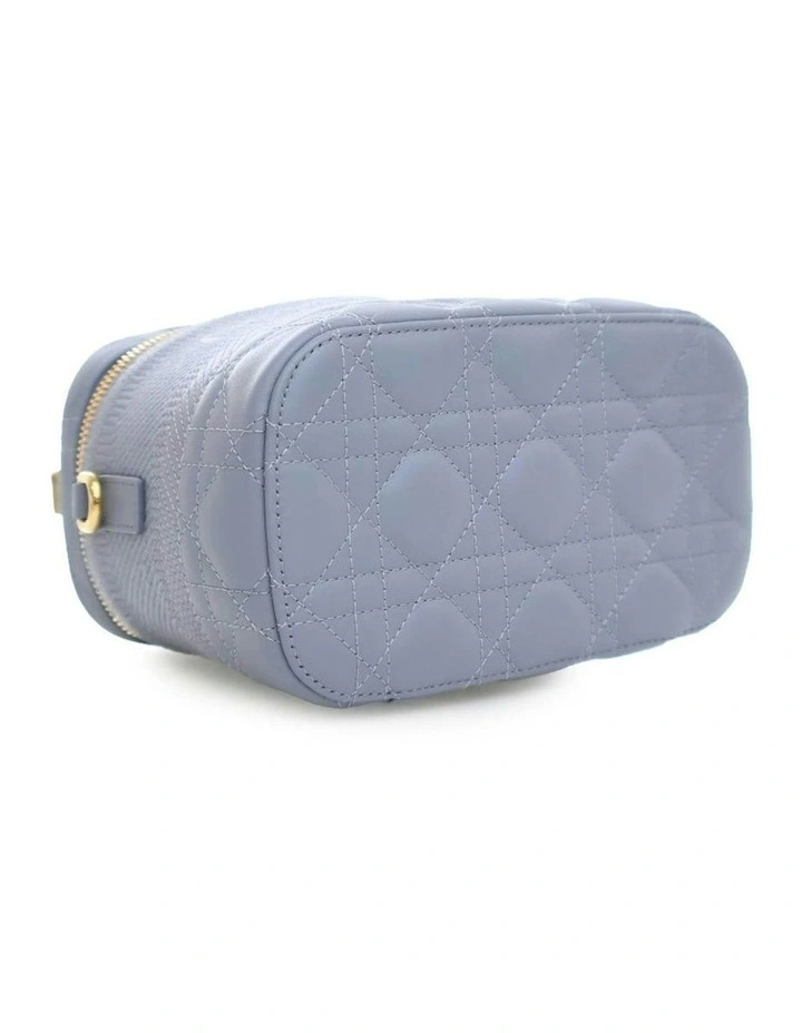 Quilted Lambskin Vanity Case with Top Handle and Detachable Strap Pre-Loved image 6