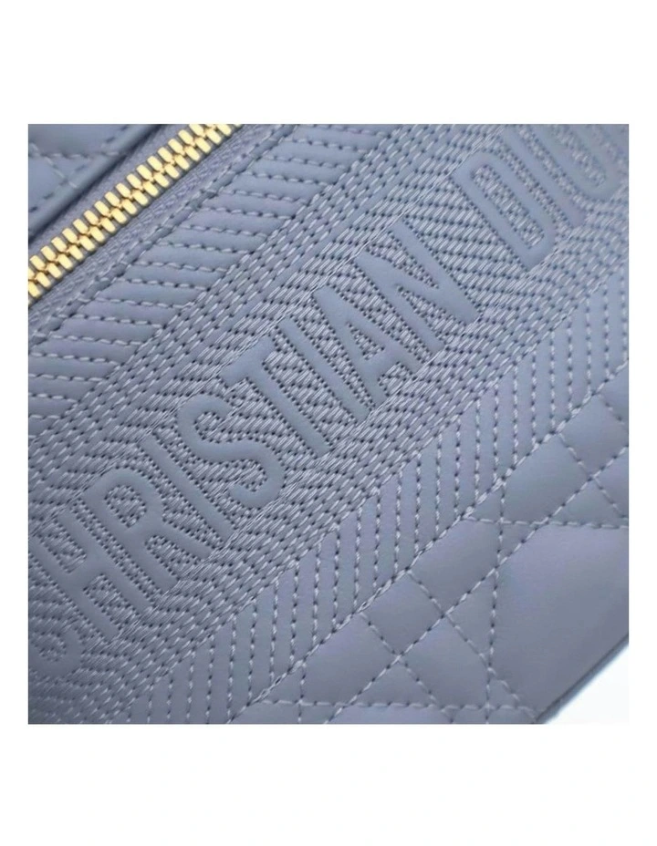 Quilted Lambskin Vanity Case with Top Handle and Detachable Strap Pre-Loved image 7