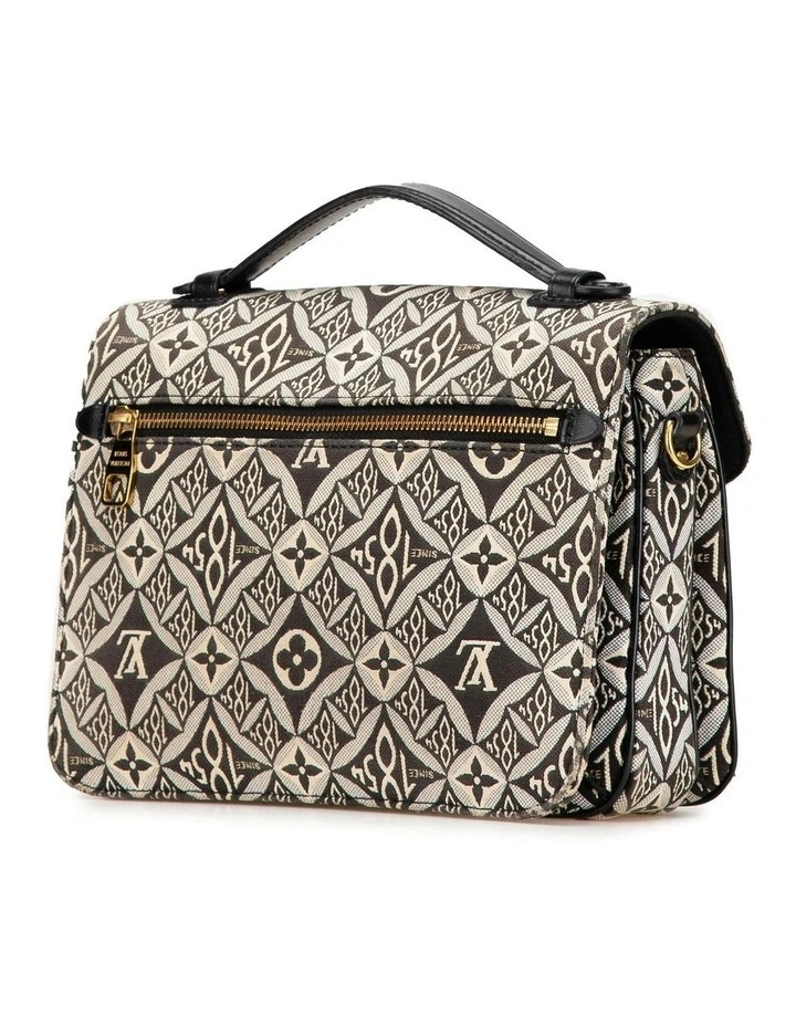Pochette Metis Canvas Bag with Leather Strap and S-Lock Closure Pre-Loved image 2