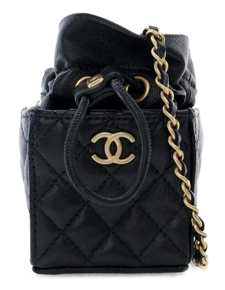 Quilted Bucket Bag Chain Strap Pre-Loved image 1