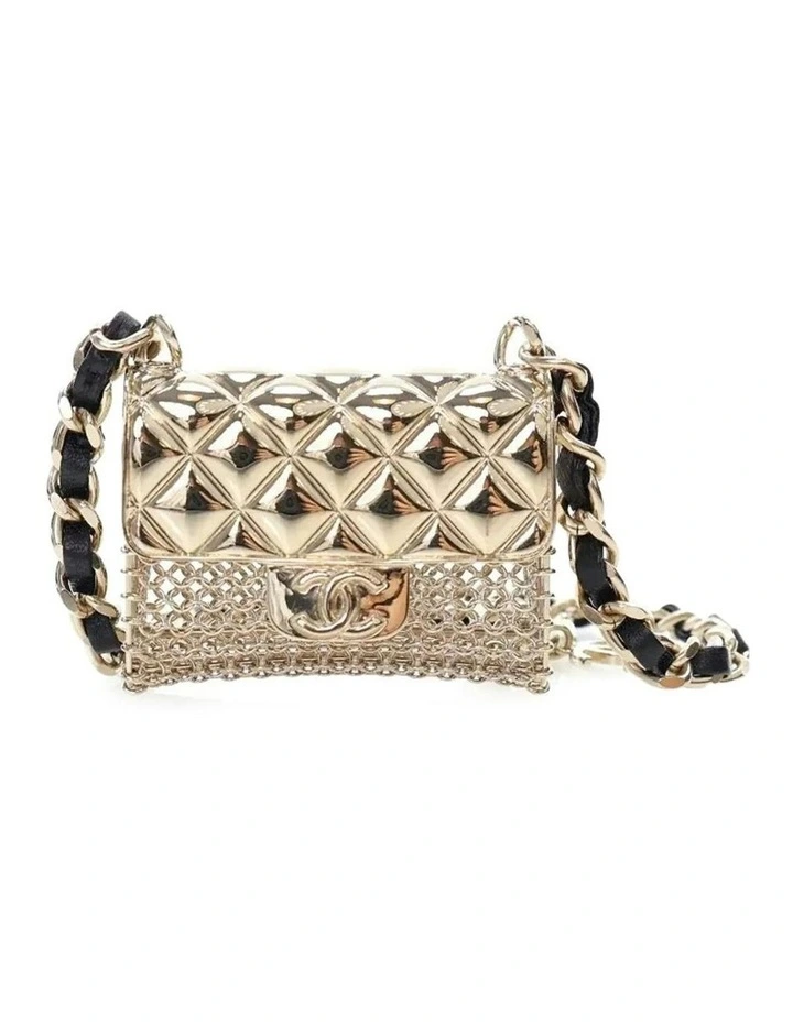 Chanel Gold Plated Lambskin Micro Flap Bag Pendant Necklace Pre-Loved (Azura Fashion Group ABN 30 617 598 651) image 1