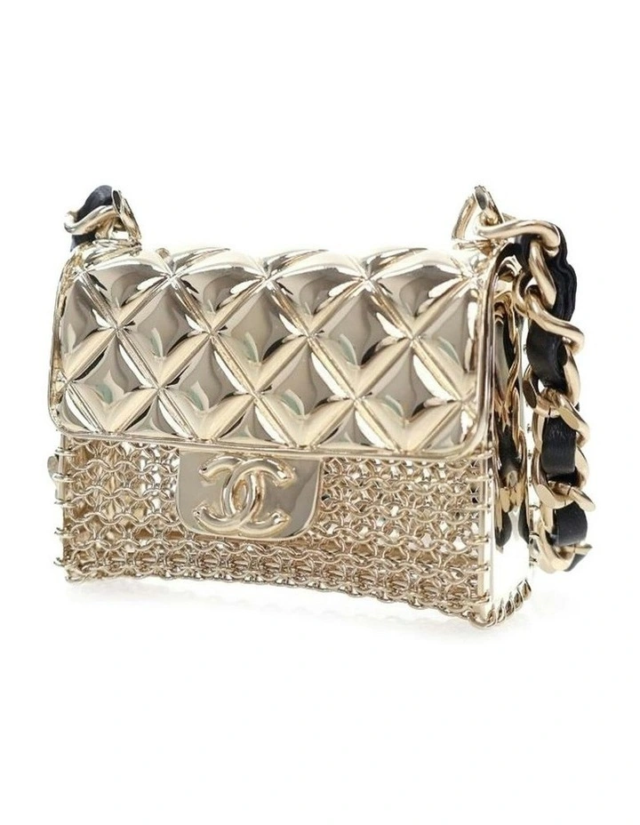 Chanel Gold Plated Lambskin Micro Flap Bag Pendant Necklace Pre-Loved (Azura Fashion Group ABN 30 617 598 651) image 3