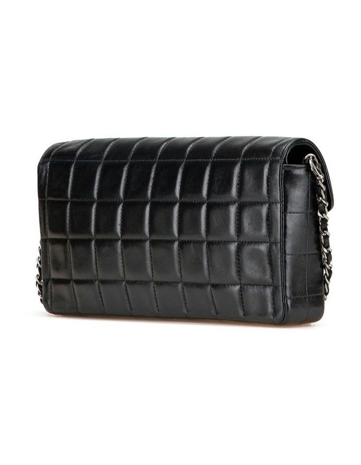Chocolate Bar Flap Bag Leather Pre-Loved image 2