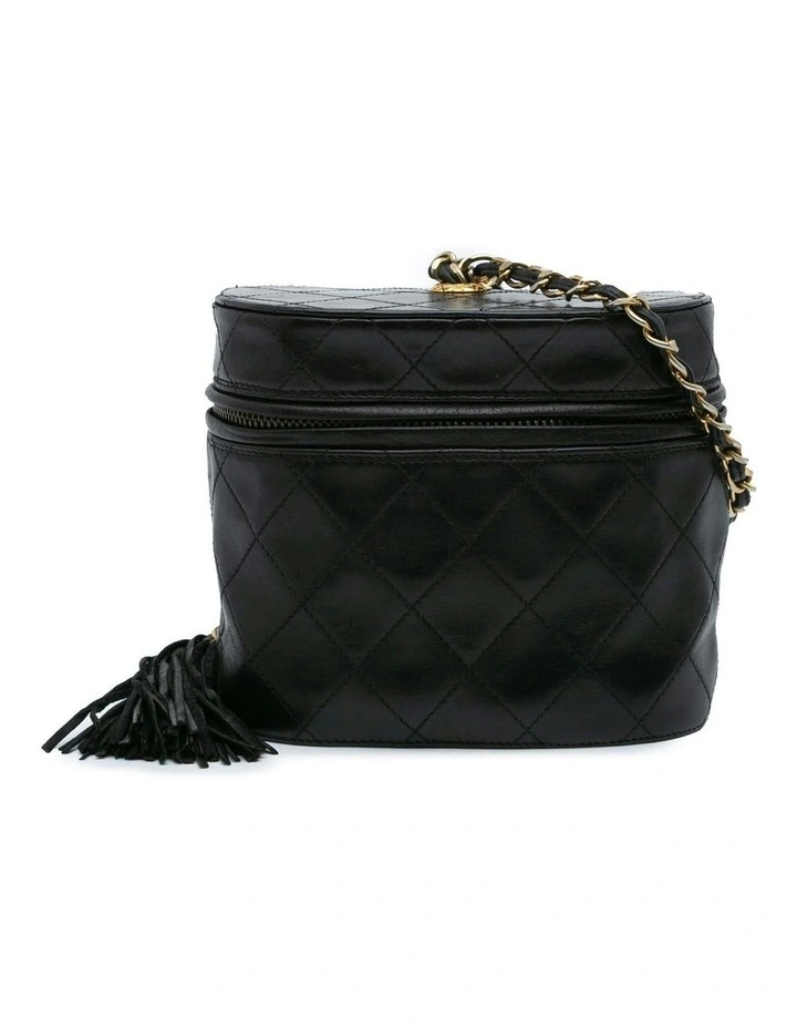 Quilted Lambskin Tassel Vanity Bag with Chain Strap Pre-Loved image 1