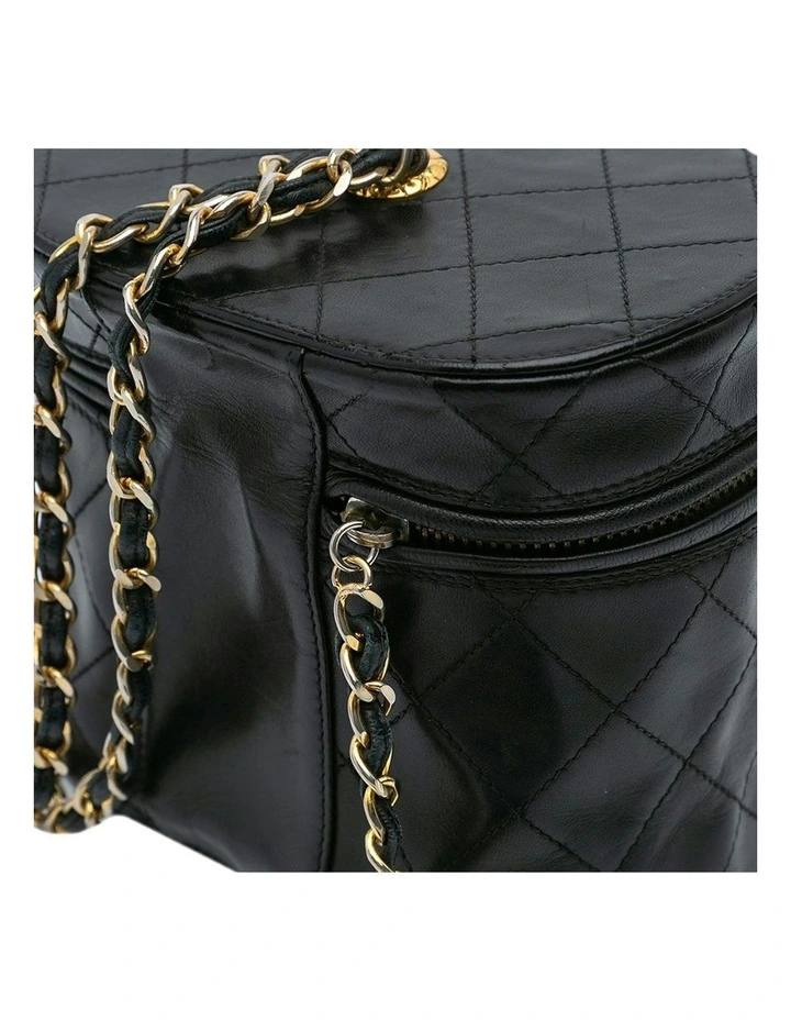 Quilted Lambskin Tassel Vanity Bag with Chain Strap Pre-Loved image 7