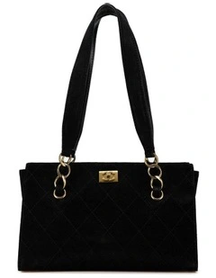 Chanel Quilted Suede Tote Bag Pre-Loved