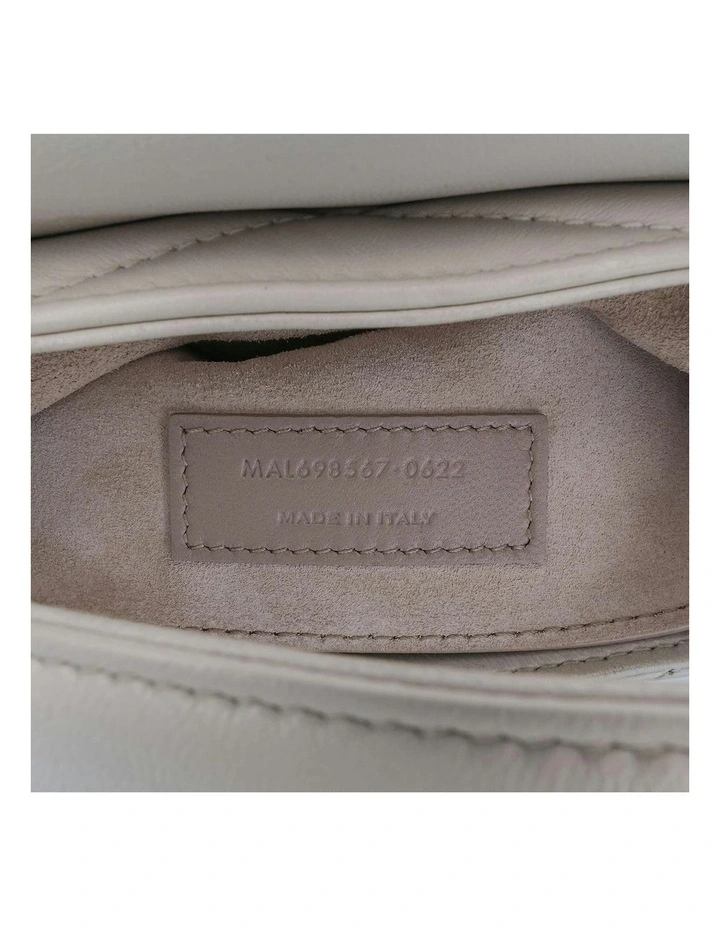 Quilted Lambskin Leather Shoulder Bag with Adjustable Strap and Magnetic Closure Pre-Loved image 6