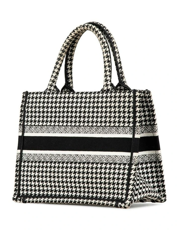 Book Tote Oblique Houndstooth Tote Pre-Loved image 2