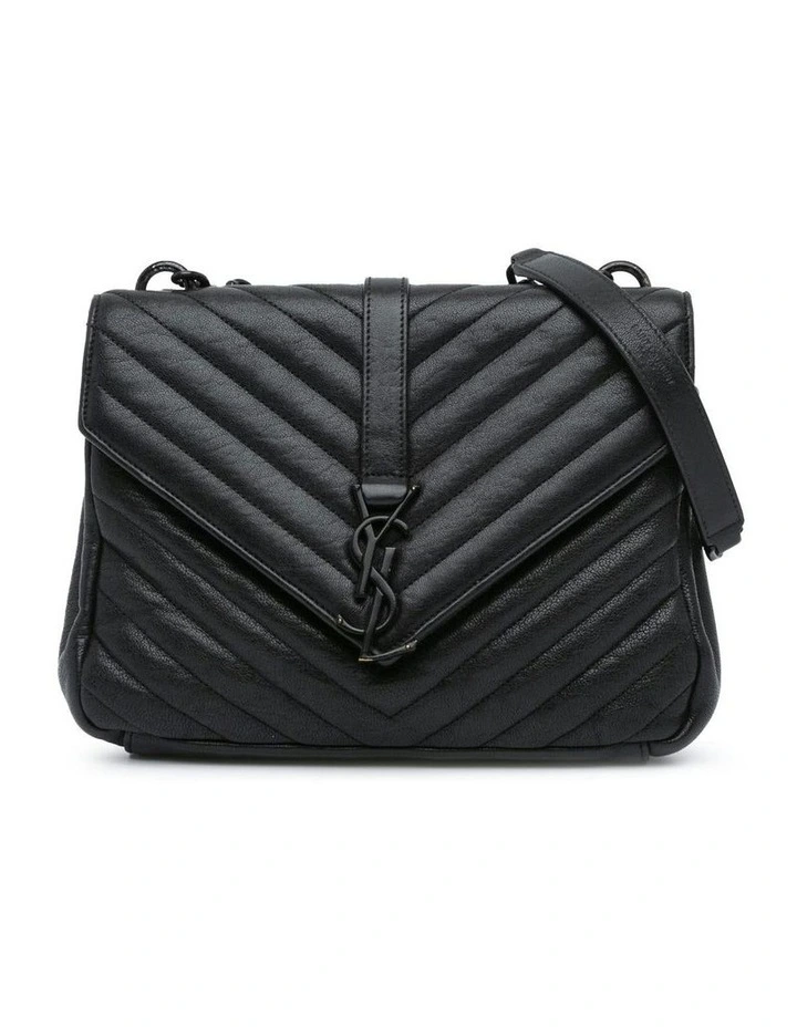 Saint Laurent Medium Monogram Chevron Sheepskin College Bag Pre-Loved (Azura Fashion Group ABN 30 617 598 651) image 1