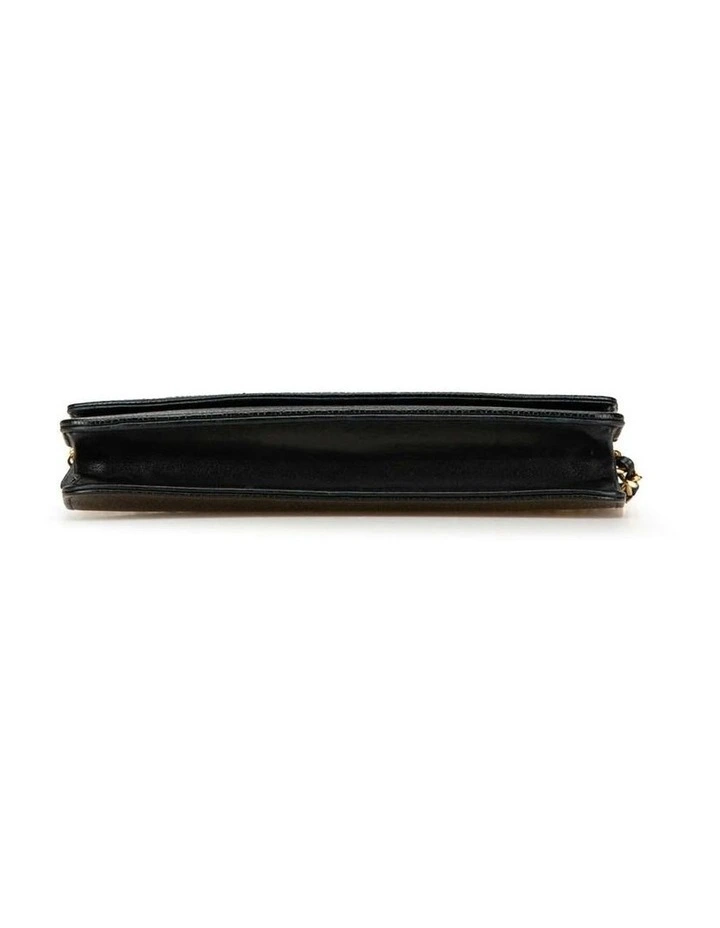 Caviar Leather Wallet on Chain with Woven Strap Pre-Loved image 3