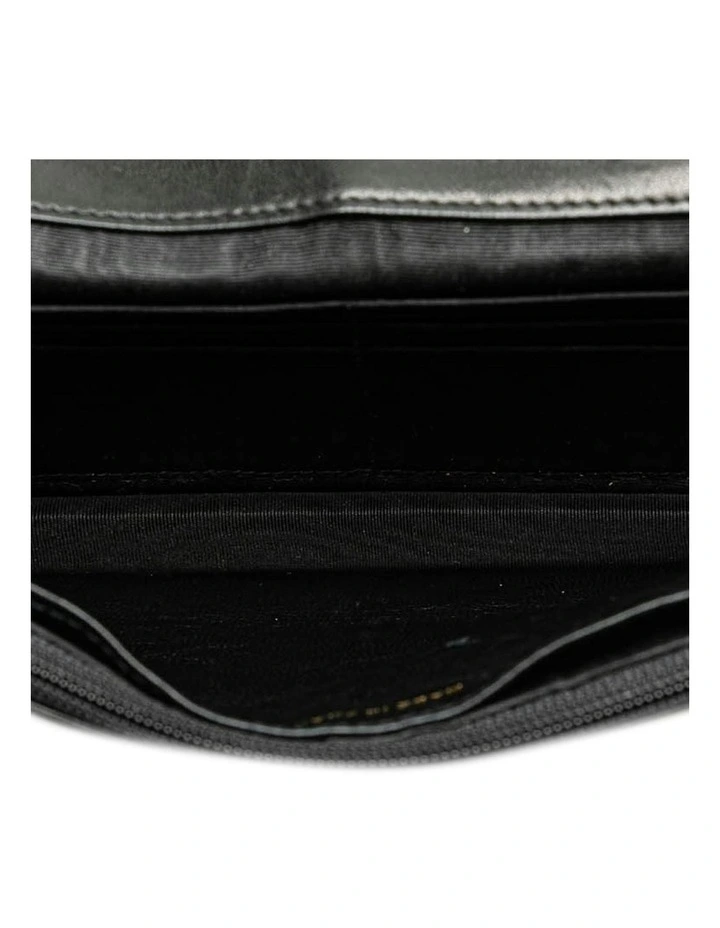 Caviar Leather Wallet on Chain with Woven Strap Pre-Loved image 4