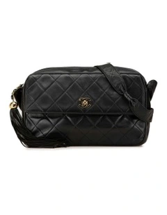 Quilted Lambskin Tassel Crossbody Bag with CC Turn-Lock Pre-Loved