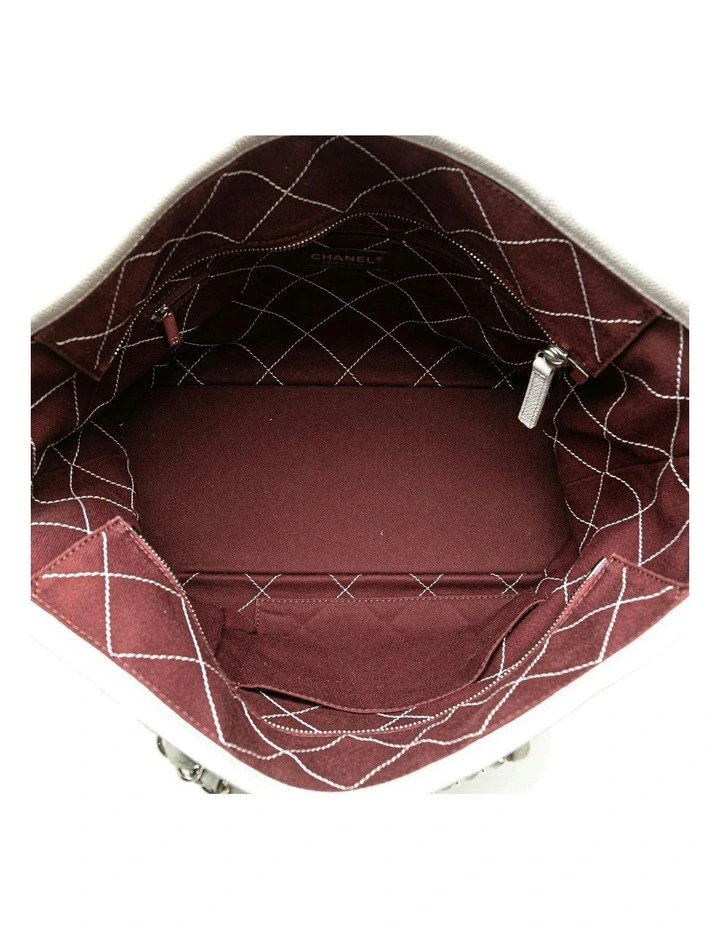 Quilted Leather Daily Shopping Tote with Chain Straps Pre-Loved image 5