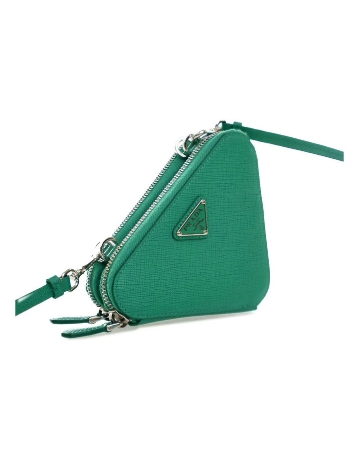 Mini Saffiano Leather Satchel with Detachable Chain Handle Pre-Loved image 2