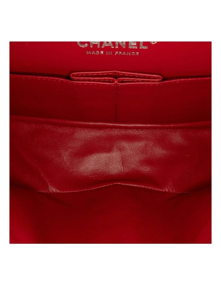 Chanel Classic Double Flap Shoulder Bag in Red Suede Pre-Loved image 5