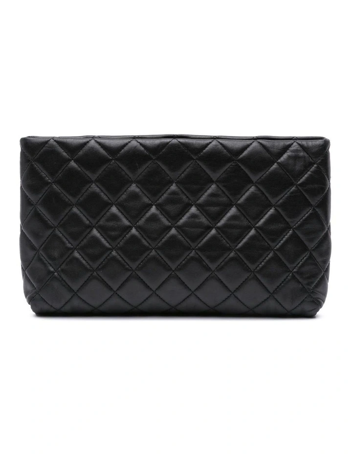 Quilted Lambskin Kiss Lock Clutch with Top Frame Pre-Loved image 1