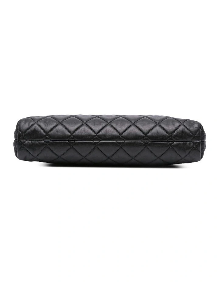 Quilted Lambskin Kiss Lock Clutch with Top Frame Pre-Loved image 3