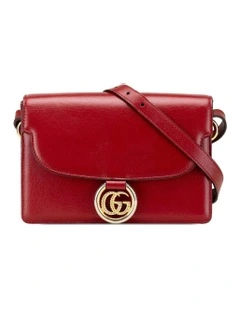 Small Textured Calfskin GG Ring Torchon Crossbody Bag Pre-Loved