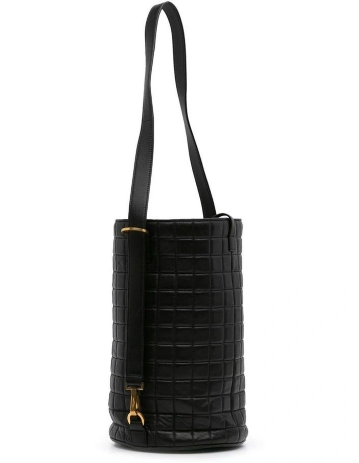 Medium Lambskin Quilted Bucket Bag with Interior Zip Pocket Pre-Loved image 2