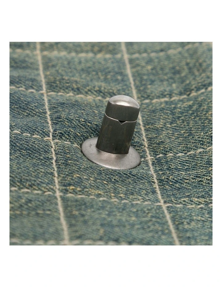 Checkered Denim Flap Bag Pre-Loved image 7