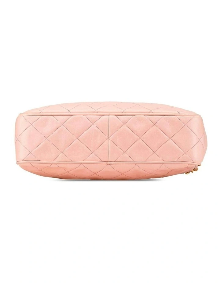 Quilted Lambskin Leather Camera Crossbody Bag with Chain Strap Pre-Loved image 3