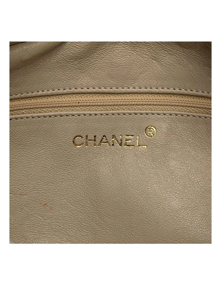 Quilted Lambskin Leather Camera Crossbody Bag with Chain Strap Pre-Loved image 6