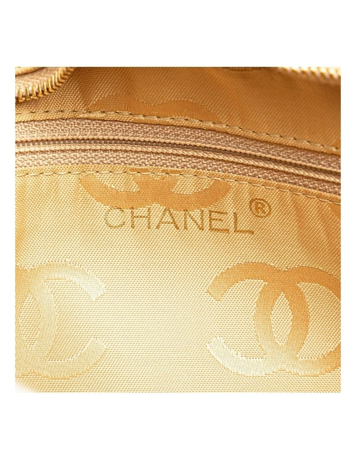 Chevron Quilted Lambskin Leather Chain Shoulder Bag with Zip Closure and Slip Pockets Pre-Loved image 6